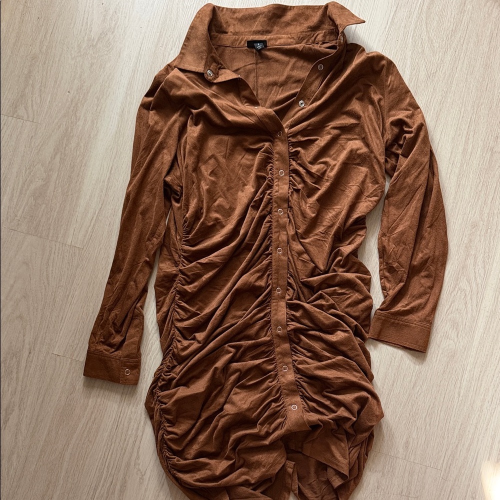 Torrid Chocolate Button-Up Dress